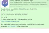 Cek data Mahasiswa seelum terlambat