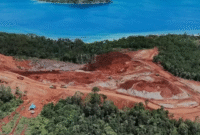 Salah satu lokasi tambang di Raja Ampat yang dicabut iupnya.
