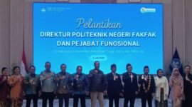 Pelantikan Direktur Politeknik Negeri Fakfak Periode 2025 - 2029 Muhammad Nur, S.IP., M.Si.