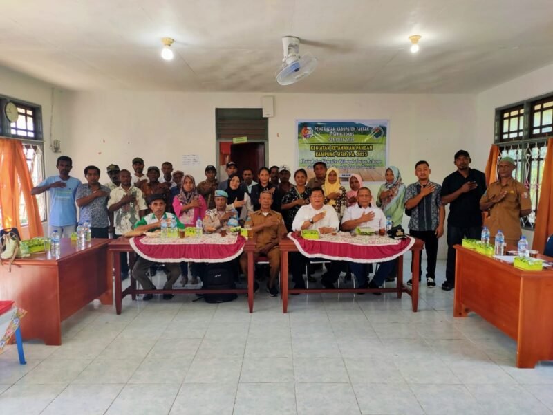 Pemerintah Kabupaten Fakfak bersama Pemerintah Kampung Sisir dan Aparat Kampung lainnya menginisiasi pelatihan ketahanan pangan sebagai upaya meningkatkan kapasitas dan keterampilan kelompok tani pala.