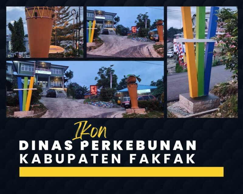 Foto. Ikon yang menandai kantor Dinas Perkebunan Kabupaten Fakfak.