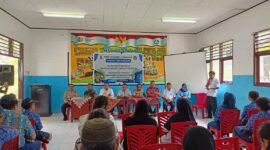Foto. Pelaksanaan Launching MBG di wilayah Distrik Fakfak Tengah oleh SPPG Yayasan Tikar Rasa di SMP Negeri 2 Fakfak.